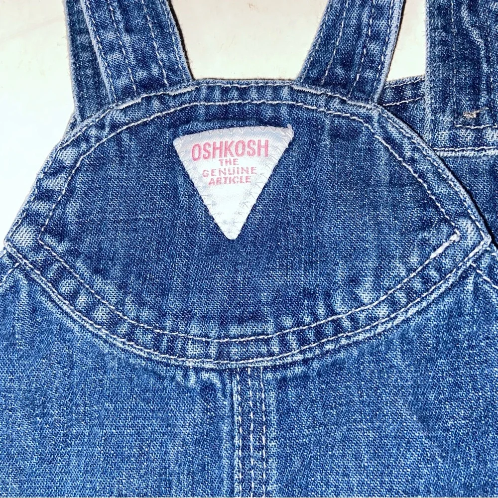 Oshkosh B’Gosh Baby Denim Jumper Dress Infant 3-6 months Floral Genuine Article